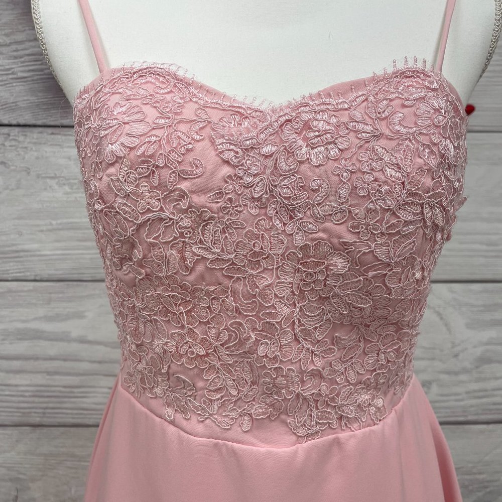 Long Bridesmaid Formal Mermaid Peach Graduation Spaghetti Strap Gown Dress,US2;6 - Picture 6 of 13